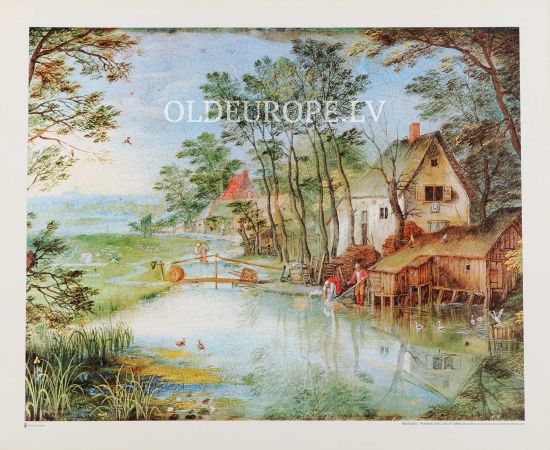 Brueghel- Paysage Avec Eau Et Barque