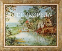 Brueghel- Paysage Avec Eau Et Barque