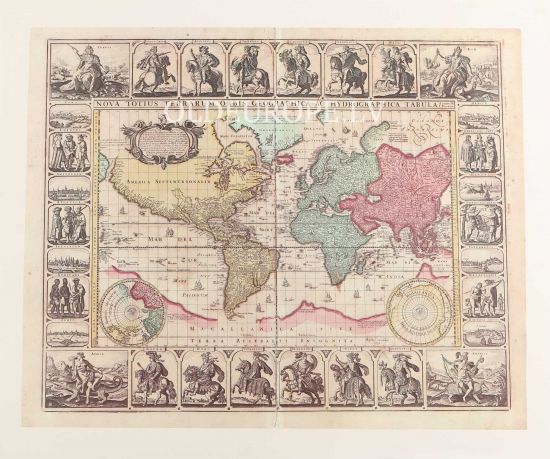 Nova Totius Terrarum Orbis Geographica Ac Hydrographica Tabula, Autore N I Piscator . . . 1652