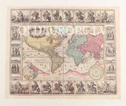 Nova Totius Terrarum Orbis Geographica Ac Hydrographica Tabula, Autore N I Piscator . . . 1652